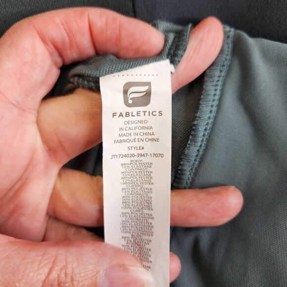 Fabletics Jacket Womens XXL Black Full Zip Stretch Mock Neck - Picture 11 of 16